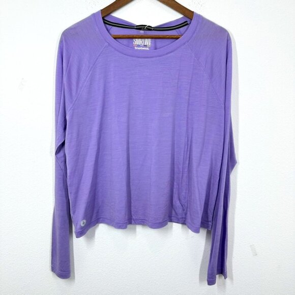 Smartwool Women's Size XL Active Crop Longsleeve Ultra Violet Purple Hiking - Picture 1 of 10